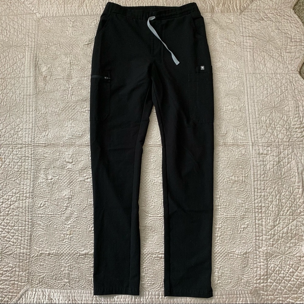 Figs Yola Scrub Pants Black Small Tall